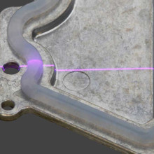 Abstandsmessung mit Laser-Triangulation und blauem Laser