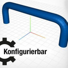Konfigurator für Bügelgriffe und Kugelknöpfe vom 3D-Drucker
