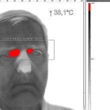 IR Kamera zum Fieber messen detektiert Covid-19 Erkrankte