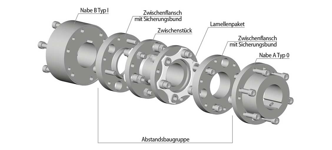 Ringspann Lamellenkupplung Explosion