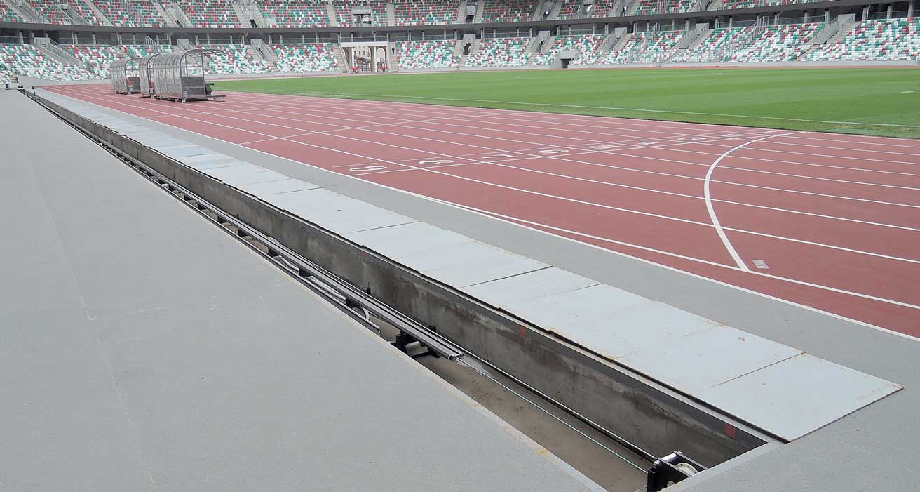 Rollon linear rails football field