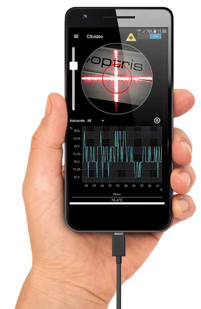 Optris pyrometer app