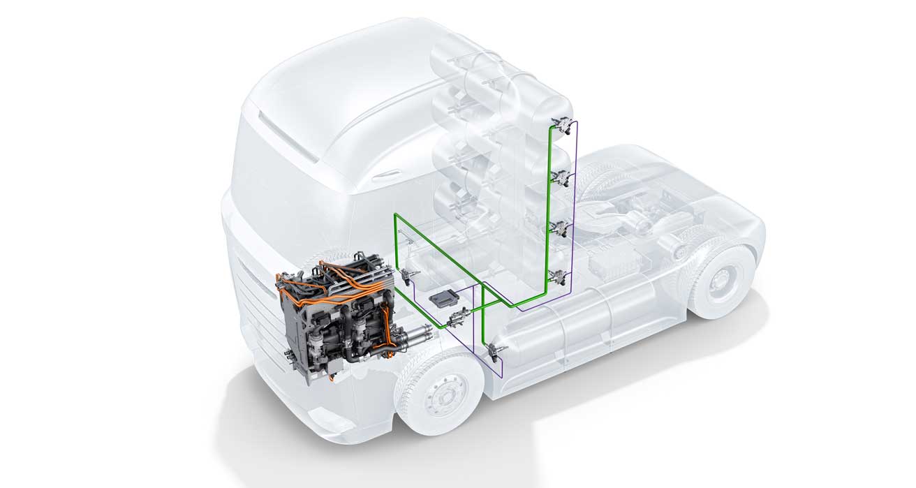 Bosch Wasserstoffantrieb Lkw