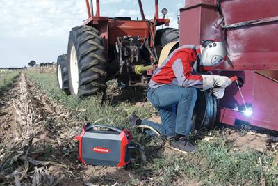 Welding in the open air for agricultural engineering