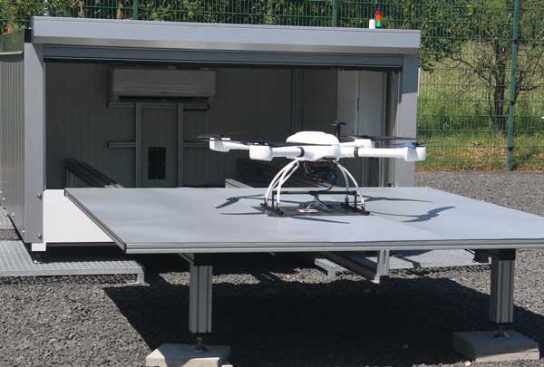 Wartungsfreier Exabotix Dronenhangar für Profi Drohne