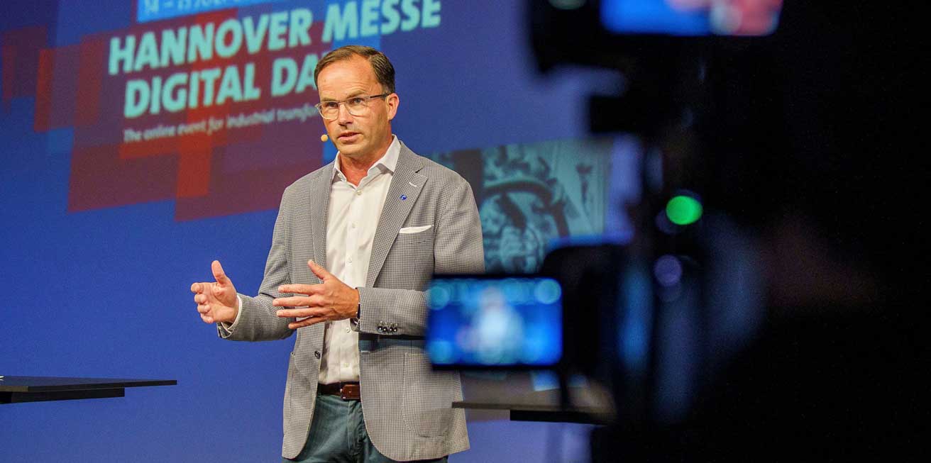 Dr. Jochen Köckler, Vorstandsvorsitzender Deutsche Messe AG auf den Hannover Messe Digital Days 2020