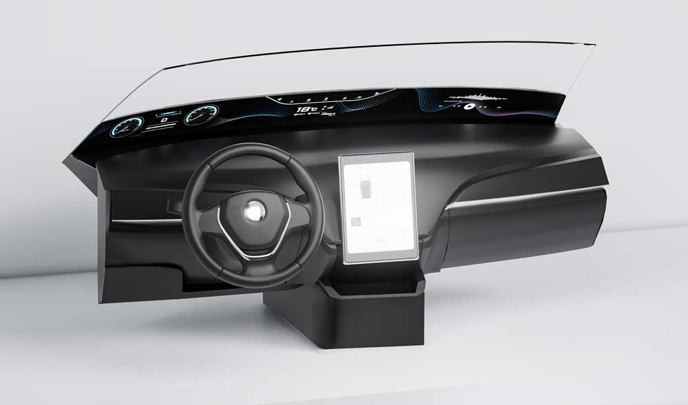 Klebstoff für Panorama-Head-up-Displays in Serienfertigung