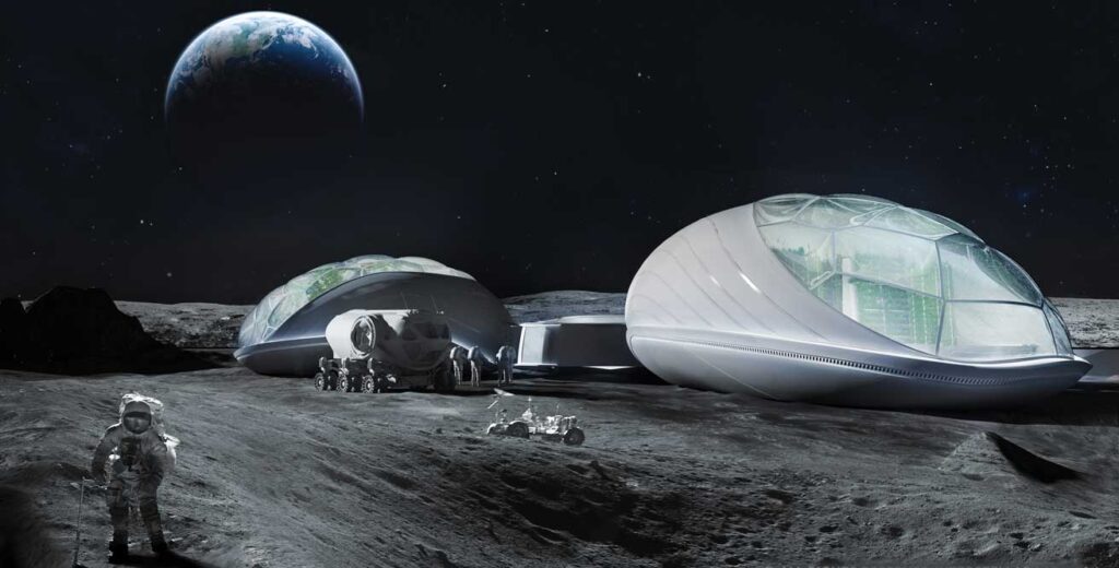 Leben auf dem Mars Biopod Dassault