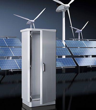 Schaltschrank von Rittal für den den Outdoor-Einsatz in der Photovoltaikbranche Outdoor Schaltschrank