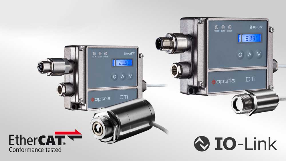 CTi-Pyrometer erhalten Ethercat und IO-Link-Schnittstellen