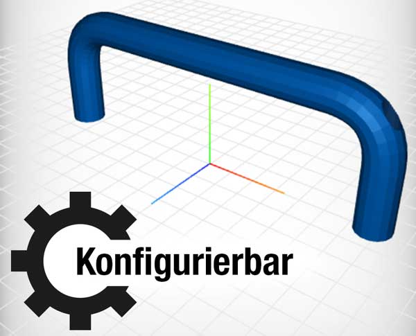 Online Tool zur individuellen Konfiguration von Bedienteilen Kipp Buegelgriff