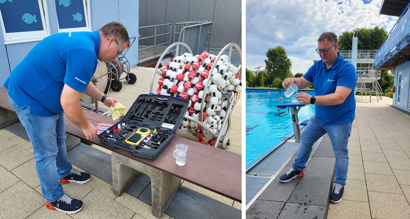Jumo Freibad Wasserqualitaet messen