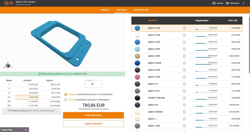 Igus Online-CNC-Tool