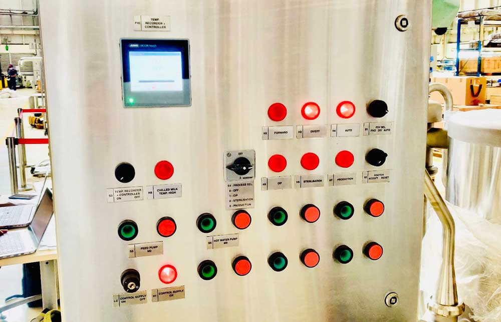 Überwachung Pasteurisierung Schalttafel mit Jumo Dicon touch