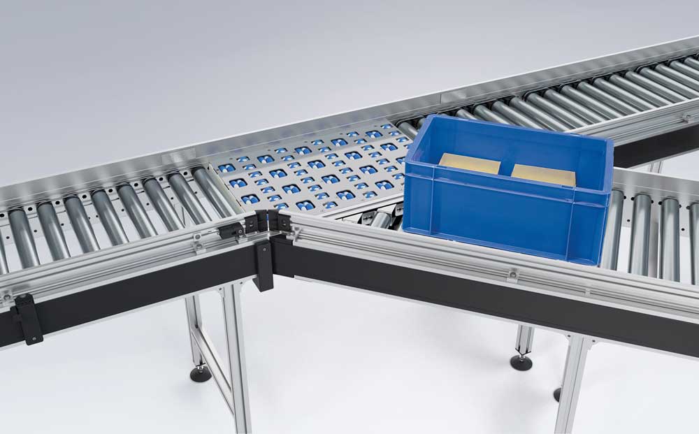 Modulares Rollenbahn-Fördersystem für flexible Intralogistik